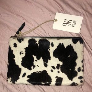 Hobo Cow Print Zip up Pouch